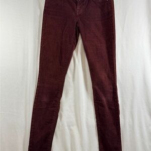 7 For All Mankind Deep Burgundy Corduroy Pants for Women Size 24‎